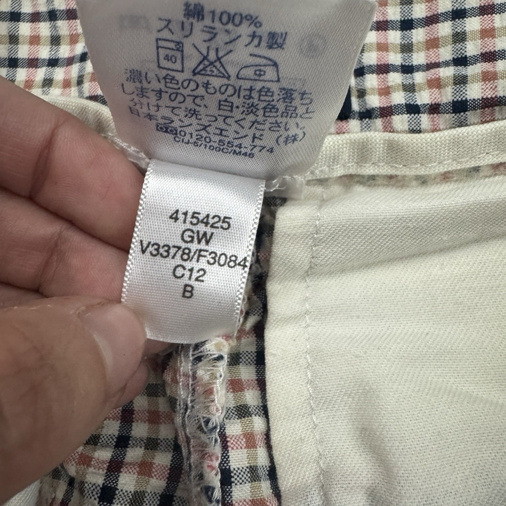 Lands End Multicolor Plaid Bermuda Chino Shorts Seersucker Sz 36 100% Cotton - Picture 9 of 12